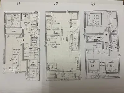 a drawing of a floor plan of a house at Tokyo Link House Halona-Direct to Shinjuku, Shibuya, Ginza in Tokyo