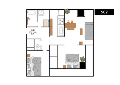 a floor plan of a house at Starry Stay Suite Improve Nishimagome in Tokyo