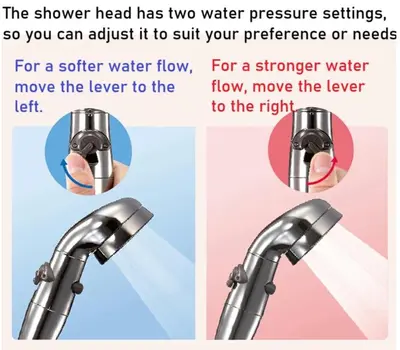a shower head has two water pressure settings so you can adjust it to suit your at \u65b0\u5bbf\u99c54\u52062\u99c5\u304b\u3089\u5f92\u6b6910\u5206 \u6700\u59273\u540d \u9ad8\u901fWiFi 1\u968e\u306e\u307e\u308b\u307e\u308b\u8cb8\u5207\u90e8\u5c4b in Tokyo