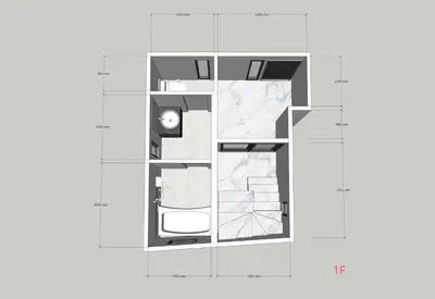 a drawing of a floor plan of a house at Mi-Villa AZABU\u4e28Tokyo Tower View in Tokyo
