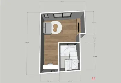 a floor plan of a bathroom with a toilet at Mi-Villa AZABU\u4e28Tokyo Tower View in Tokyo