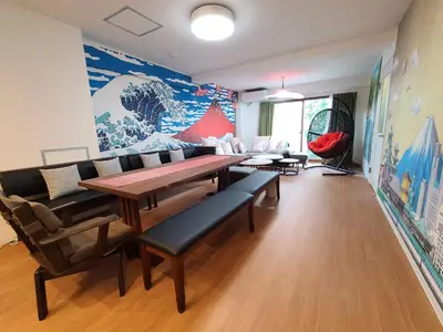 a dining room with a table and chairs at Ardel-hohu luxuryroom-1st floor-3 Bedroom-3shower,110square in Tokyo