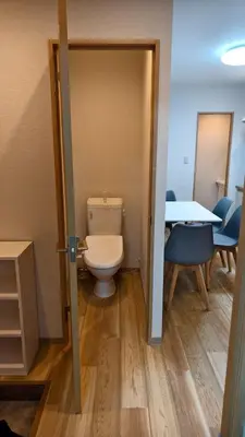 a bathroom with a toilet in a room with a table at Makino Building - Vacation STAY 15981v in Tokyo