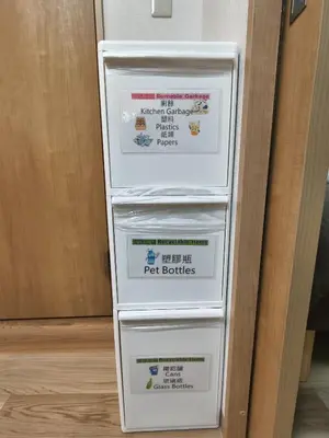 a stack of four white plastic food containers at Makino Building - Vacation STAY 15769v in Tokyo