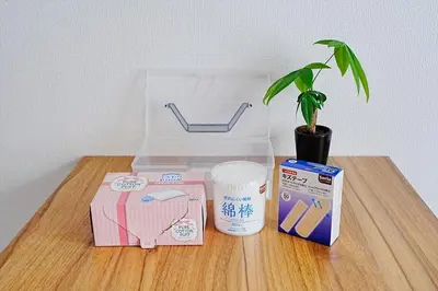 a box of milk and a plant on a table at 1 stop from Shinjuku, 3 minutes, Japanese-style room, with balcony, Japanese modern in Tokyo