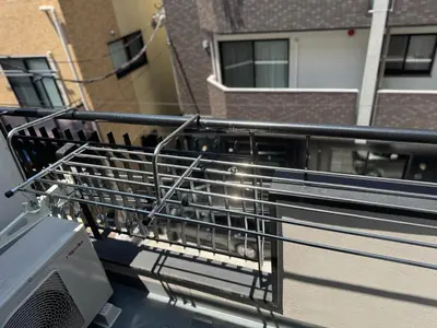 a metal cage on the roof of a building at Sunny Home Asakusa in Tokyo