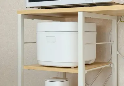 a computer on a shelf with a appliance on it at -Park Higashiueno- 4-minute walk from Ueno Station in Tokyo