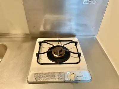 a stove top with a burner on top of it at YMK Oshiage 7B in Tokyo