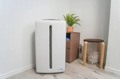 a white heater sitting on the floor in a room at Asakusa 5 Chome One Bedroom KazeNoItsu 101 in Tokyo