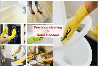 a collage of pictures of a person cleaning a toilet at \u5c71\u624b\u7dda\u6c60\u888b\u99c5\u5f92\u6b6915\u5206 \u5927\u585a\u99c5\u5f92\u6b6910\u5206 in Tokyo