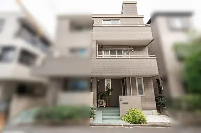 a close up of a house with a porch at Fukuei Stay Premium in Tokyo