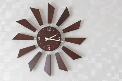 a clock is hanging on a wall at R STAY Oshiage 201 in Tokyo