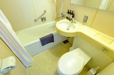 a bathroom with a toilet and a sink and a tub at Palaisgrace Shibuya - Live Like a Trendy Local in Sangenjaya \u4e09\u8ed2\u8336\u5c4b - Direct Shibuya Access in Tokyo
