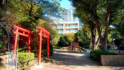 a park with a playground and a swing at Hotel-Mercurius-Azabujuban-RB in Tokyo