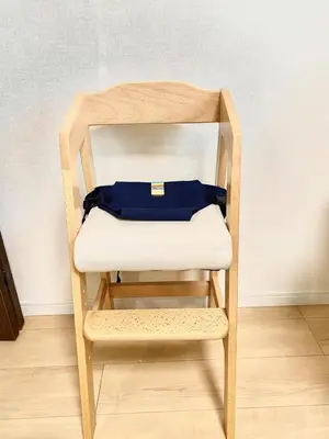 a wooden chair with a blue shirt on it at Direct bus from Haneda 3BR House Near Station in Tokyo