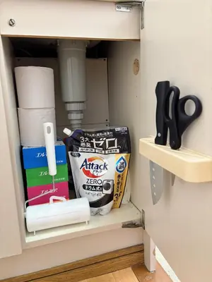 a drawer in a cabinet filled with kitchen utensils at Mori House \u6e0b\u8c37\u672c\u753a in Tokyo