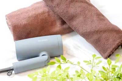a hair dryer sitting on a table next to a plant at Skytree View! Modern Entire House in Tokyo in Tokyo