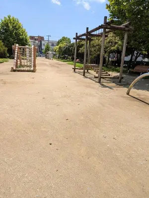 an empty park with a playground in the distance at Vacation Rental -Nagumo301- in Tokyo