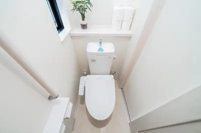 a bathroom with a white toilet in a room at \u5c0f\u6797 home in Tokyo