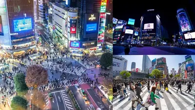 a busy city street with people crossing the street at Fuufu House Tokyo SHIBUYA - No Elevator 4F WalkUp in Tokyo