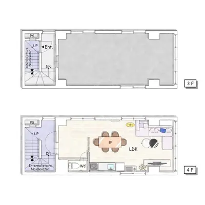 a floor plan of a bathroom and a room at Liotta SHINBASHI A 7 beds, 7-minute walk from Shimbashi, up to 11 people in Tokyo