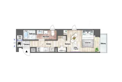a floor plan of a house at LIVCITY Kinshicho 702 in Tokyo