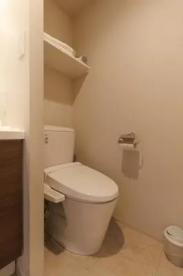 a bathroom with a white toilet in a room at LANG HOTEL Kameido - Vacation STAY 76855v in Tokyo