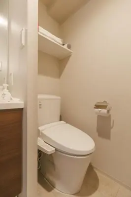 a bathroom with a white toilet and a sink at LANG HOTEL Kameido - Vacation STAY 79478v in Tokyo
