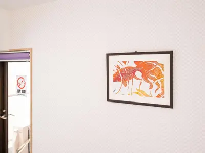 a framed picture of a dragon on a wall at Ilman Hishimo Mansion - Vacation STAY 19432 in Tokyo