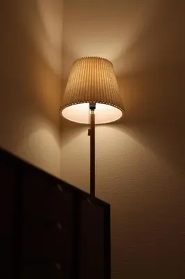 a lamp sitting on a table next to a wall at Nakano-ku - House - Vacation STAY 19255 in Tokyo
