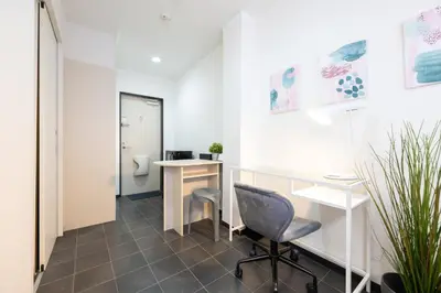 an office with a desk and a chair at Kodenmacho Building Room 201 - Vacation STAY 38318v in Tokyo