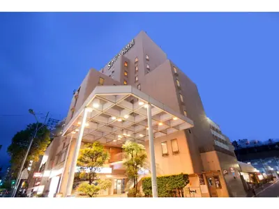 a building on a city street at night at Smile Hotel Tokyo Nishikasai - Vacation STAY 67966v in Tokyo