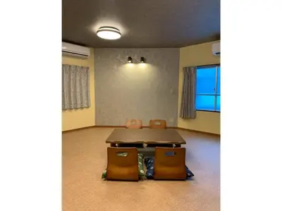 a conference room with a table and two chairs at HOTEL PRELE Asakusa - Vacation STAY 74351v in Tokyo