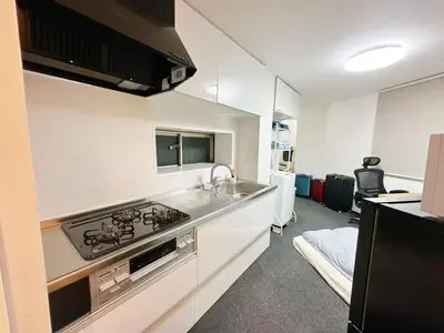 a kitchen with a sink and a stove at \u6587\u4eachouse103 in Tokyo