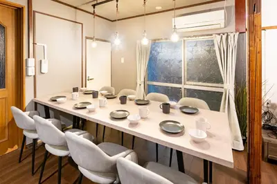 a dining room with a table and chairs at Nakaitabashi Kotate - Vacation STAY 19730 in Tokyo