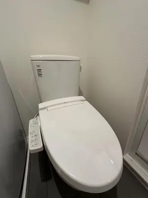 a bathroom with a white toilet in a room at Horizon Bleu Asakusa202 in Tokyo