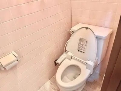 a bathroom with a white toilet and a roll of toilet paper at \u5c71\u624b\u7dda\u5927\u585a\u99c5 family land 4LDK in Tokyo