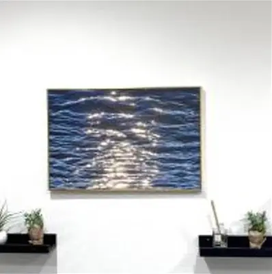 a painting on a white wall with two potted plants at \u3072\u3060\u307e\u308a One in Tokyo