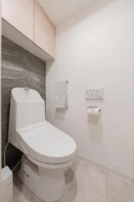 a bathroom with a white toilet in a room at \u5143\u9ebb\u5e03\u30ec\u30b8\u30c7\u30f3\u30b9106 Sakura in Tokyo