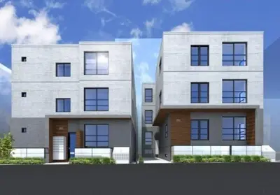a rendering of a large apartment building at Proto Shibuya Shinsen Style in Tokyo