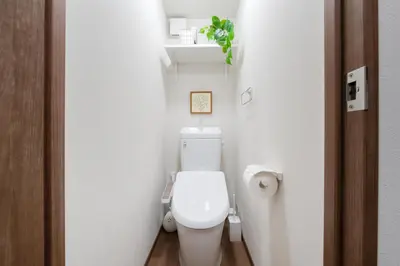 a small bathroom with a white toilet in a room at THE CAMINO Nakano 202 in Tokyo