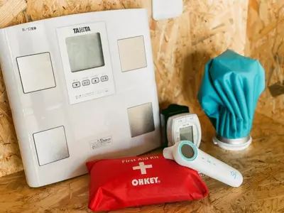 a box of an object with a thermometer and a whistle at B-C APARTMENT Asakusa Hanazono Dori - Vacation STAY 92836v in Tokyo