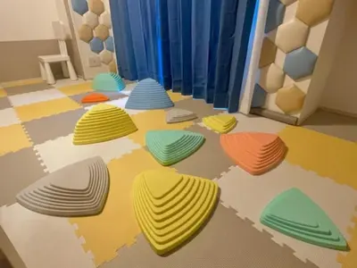 a room with colorful umbrellas on the floor at B-C APARTMENT Asakusa Hanazono Dori - Vacation STAY 92849v in Tokyo