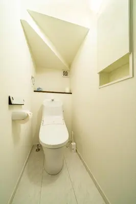 a bathroom with a white toilet in a room at \u845b\u98fe\u9ad8\u7802\u6238\u5efa in Tokyo
