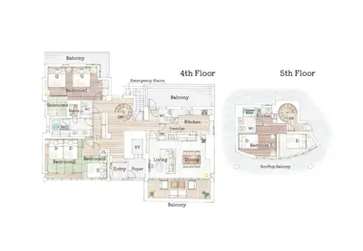 a floor plan of a house at Noël Shibuya Once -Luxury Residence in Tokyo