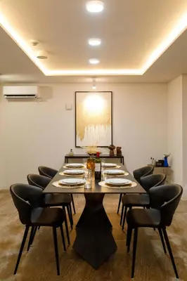 a dining room with a table and chairs at Shinjuku large 3LDK 2 bathrooms, brand NEW house built in 2025 - Lotus Villa in Tokyo
