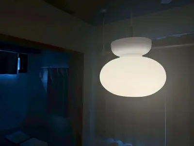 a white light hanging from a ceiling in a room at La Residence East Tokyo201 - Vacation STAY 19856 in Tokyo