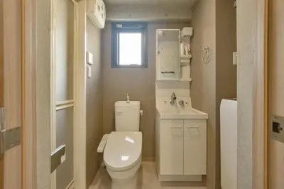 a small bathroom with a toilet and a sink at La Residence East Tokyo301 - Vacation STAY 19857 in Tokyo