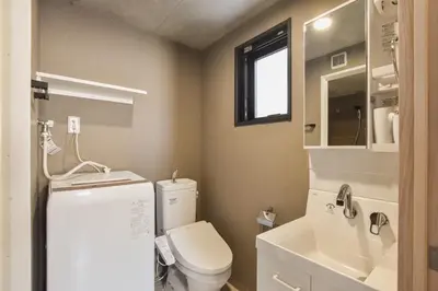 a small bathroom with a toilet and a sink at La Residence East Tokyo302 - Vacation STAY 19860 in Tokyo