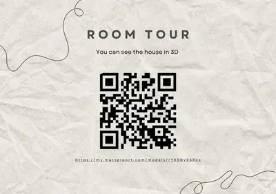a picture of a qr code with a room tour at \u6674\u30ec\u5c4b\u6d45\u8349 Hareya Asakusa in Tokyo